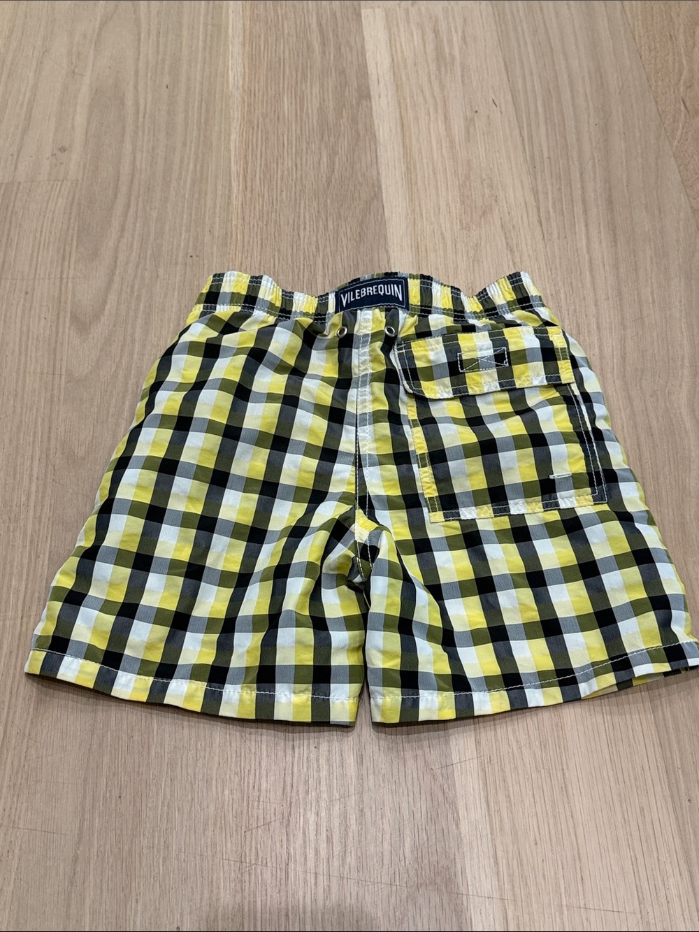 Vilebrequin Yellow Black White Checkered Swim Shorts